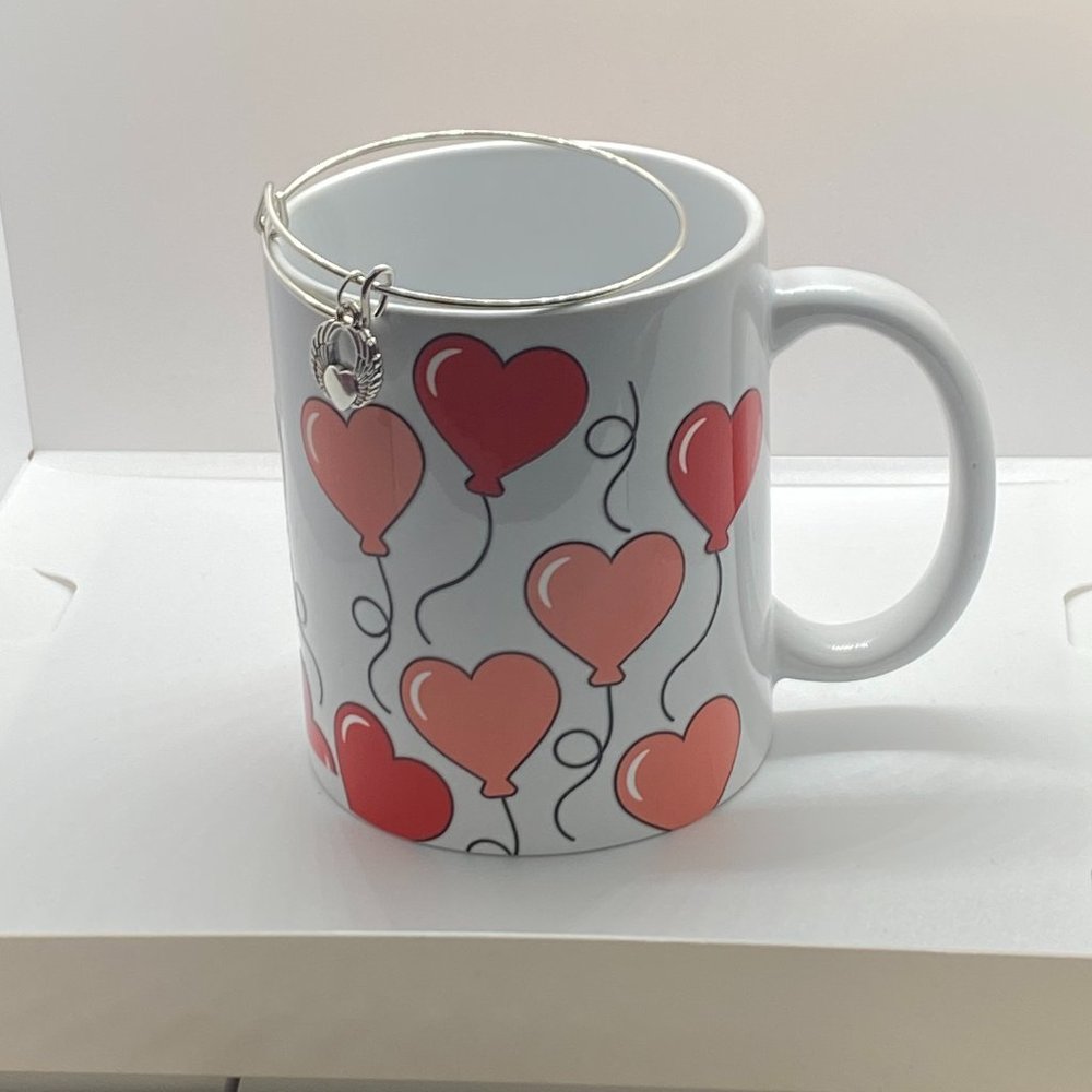 Handmade Heart Balloons Coffee Cup 11 0z